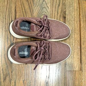 Lightly used Mauve AllBird Wool Runners - 8